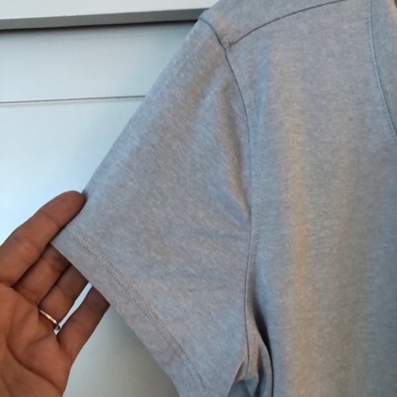 90 Degree by Reflex Women’s activewear Sz Large Short Sleeve Top Grey Super soft - Picture 3 of 9